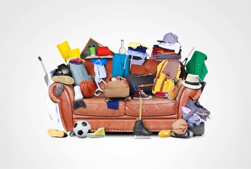 Business professionals sorting waste in a South London office