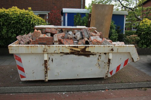 Rubbish collection truck in South London area