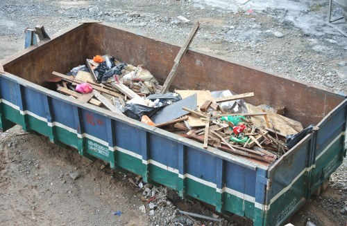 Rubbish removal team at work in South London