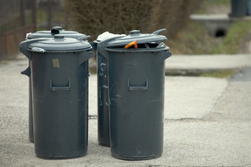 Bulky waste items being loaded for collection