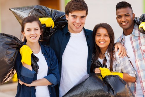 Professional house clearance team at work in Wimbledon